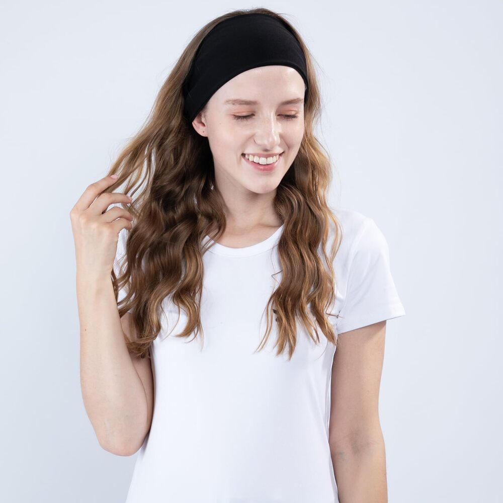 8290 Wide Elastic Thick Turban Headbands, 10 Pack Black and White Yoga - Picture 2 of 6